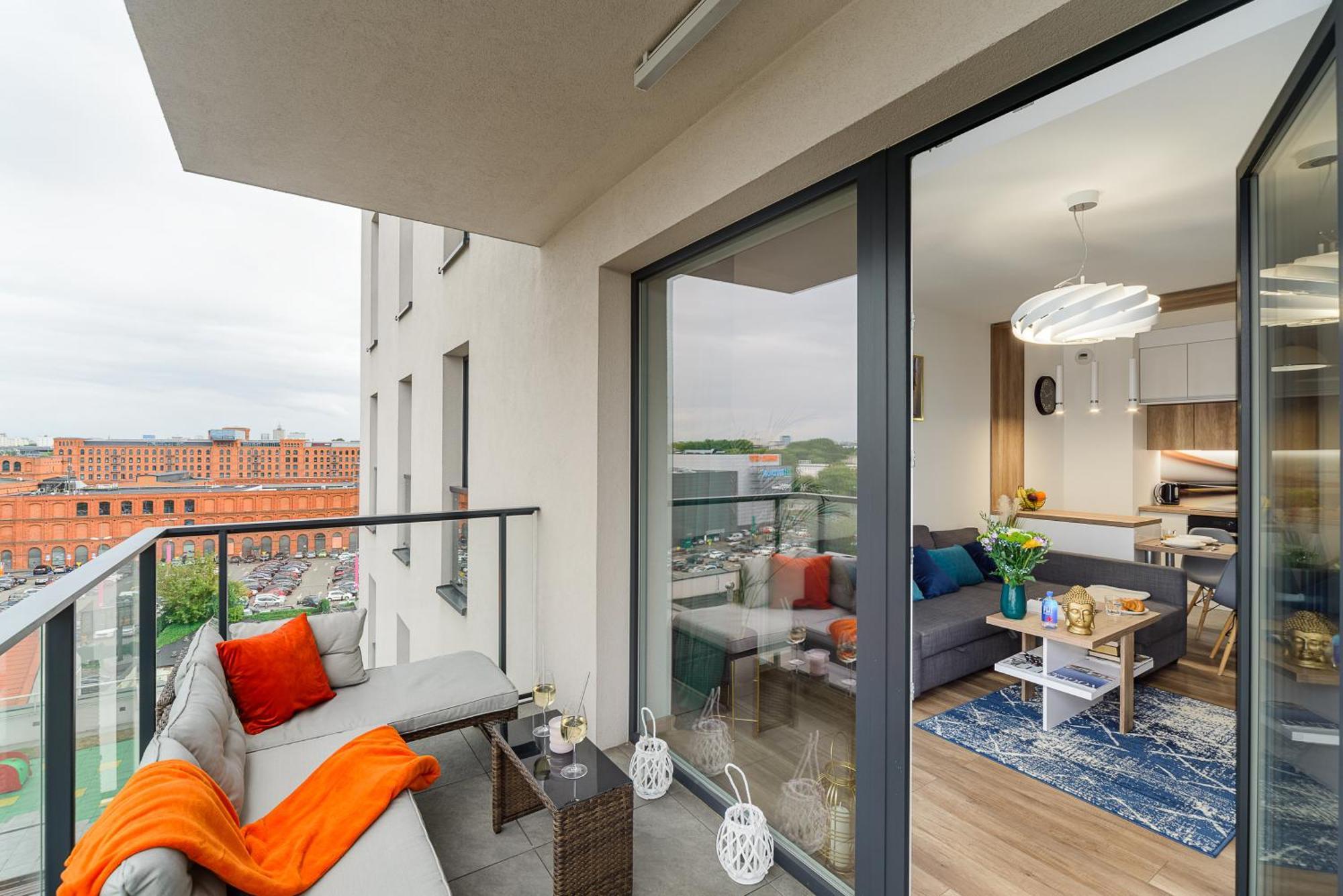 Lumina Stylish 3-Room Apart With Balcony Лодзь Екстер'єр фото