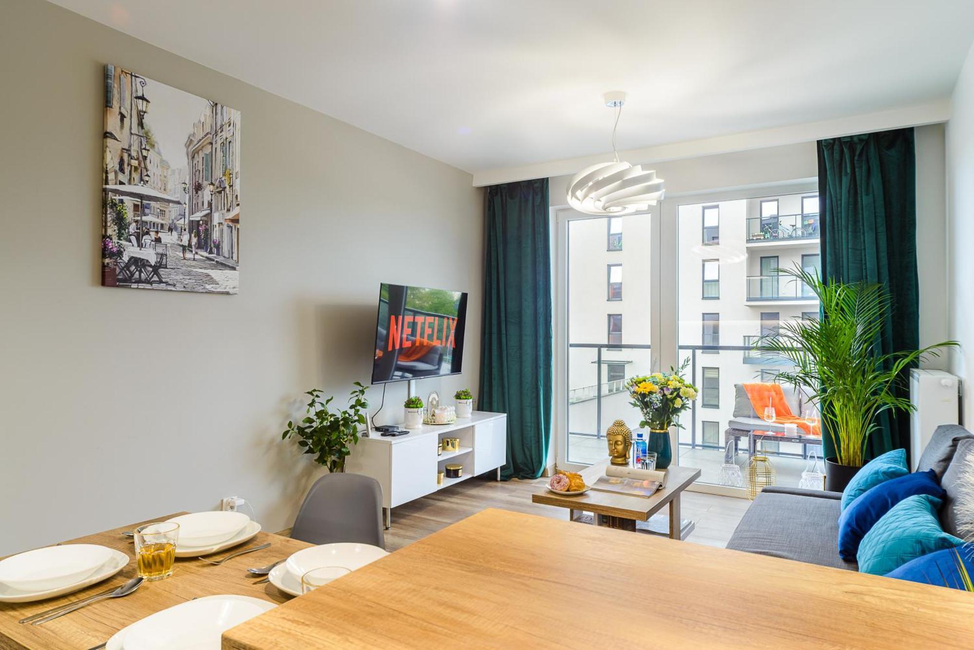Lumina Stylish 3-Room Apart With Balcony Лодзь Екстер'єр фото